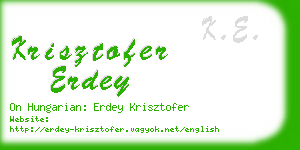 krisztofer erdey business card